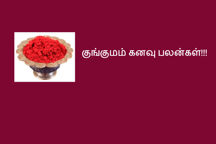 குங்குமத்தை கனவில் கண்டால் என்ன பலன்| Kungumam Kanavu Palangal In Tamil