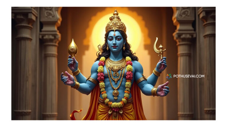 Sriman Narayana Lord Vishnu AI generated image | ஸ்ரீமன் நாராயணன் பெருமாள் படம் – விஷ்ணு பக்தி ஓவியம்